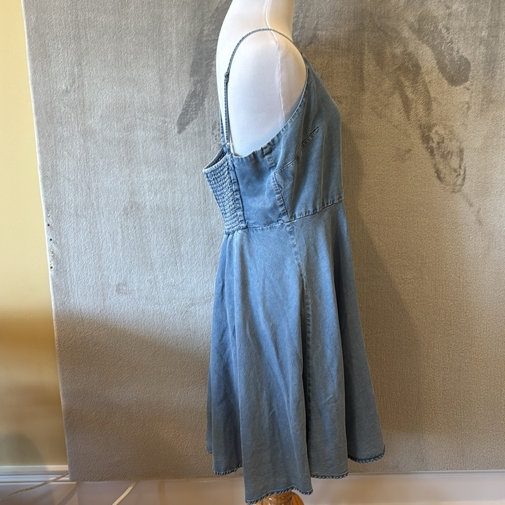 Gap Sz L Lyocell Sundress Classic Y2K 90’s Coastal Beach Western Festival - Picture 4 of 8